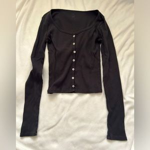 John Galt Long sleeve Henley Top Size:OS